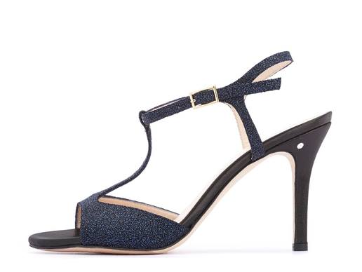 FEDRA Pelle Glitterata Nero Blu