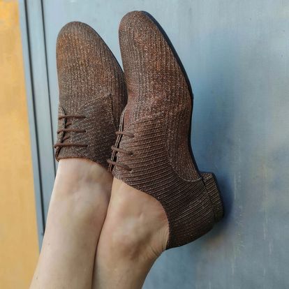 DERBIES Tessuto Cangiante Bronzo