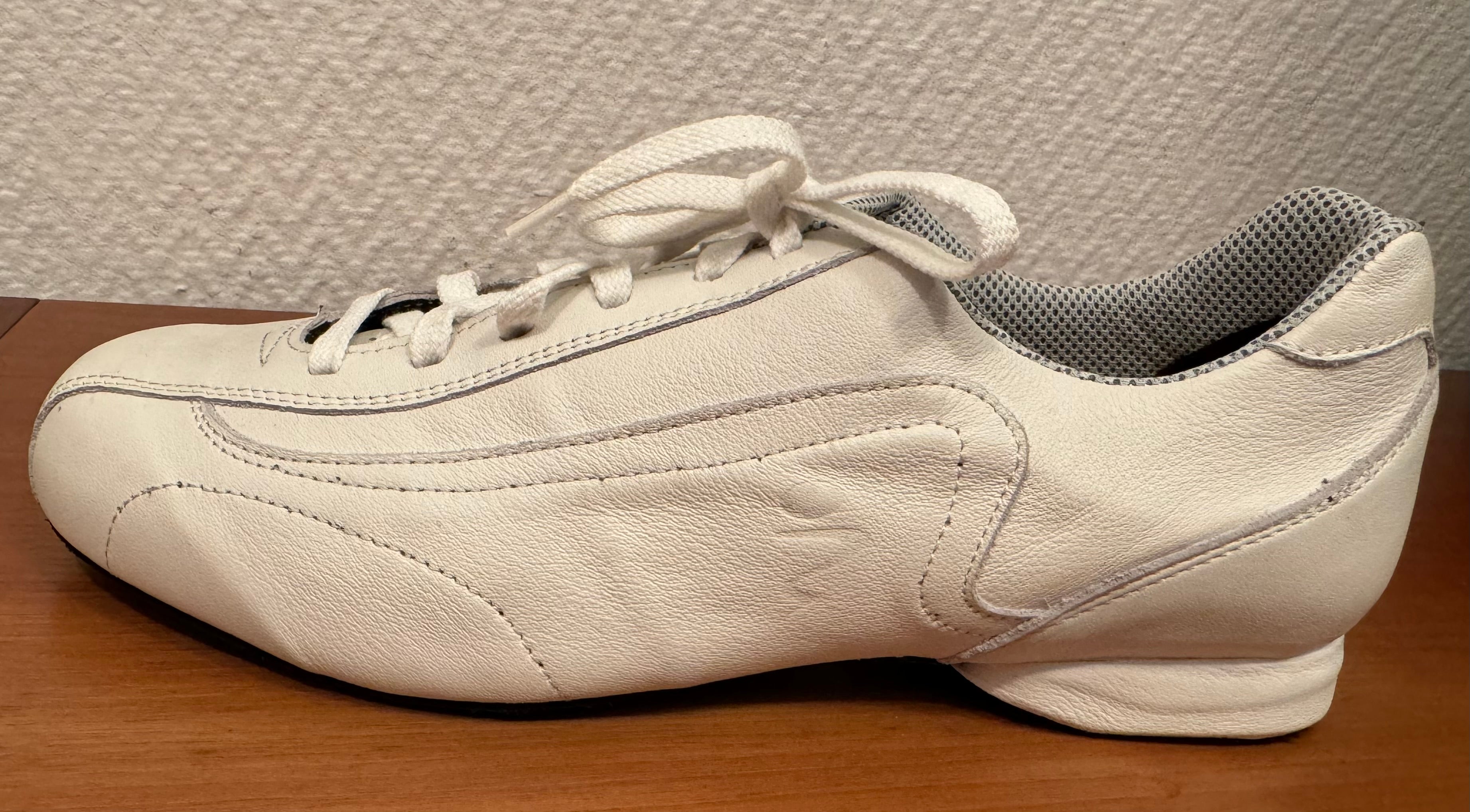 Tanz Sneakers Nappaleder Weiss