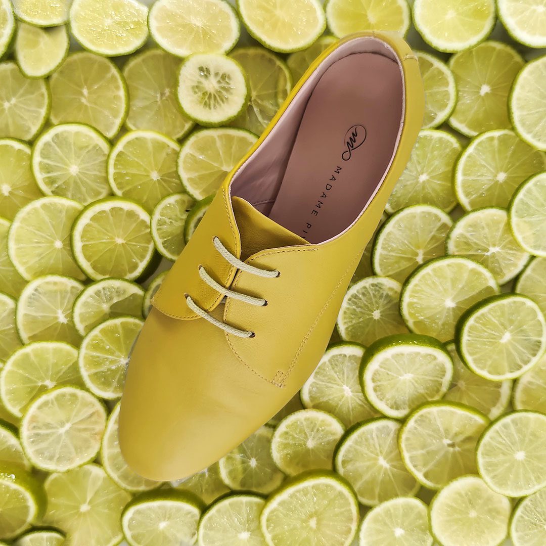 DERBIES Nappa Lime
