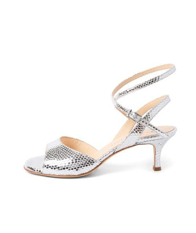 CHERIE T50 mm Pelle Laminata Argento