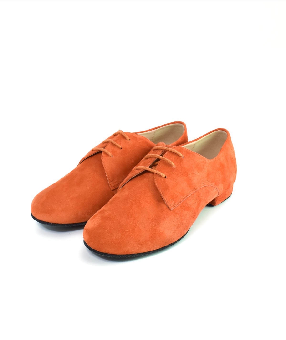 DERBIES Wildleder Orange