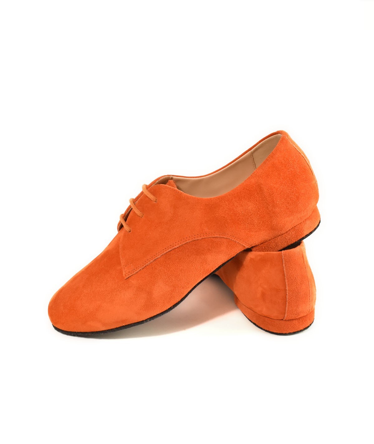 DERBIES Wildleder Orange