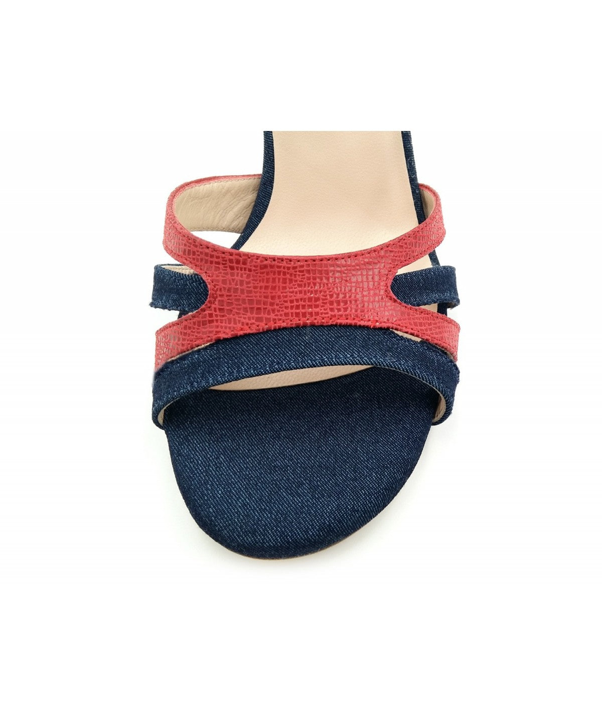 NORA Denim Leder Rot