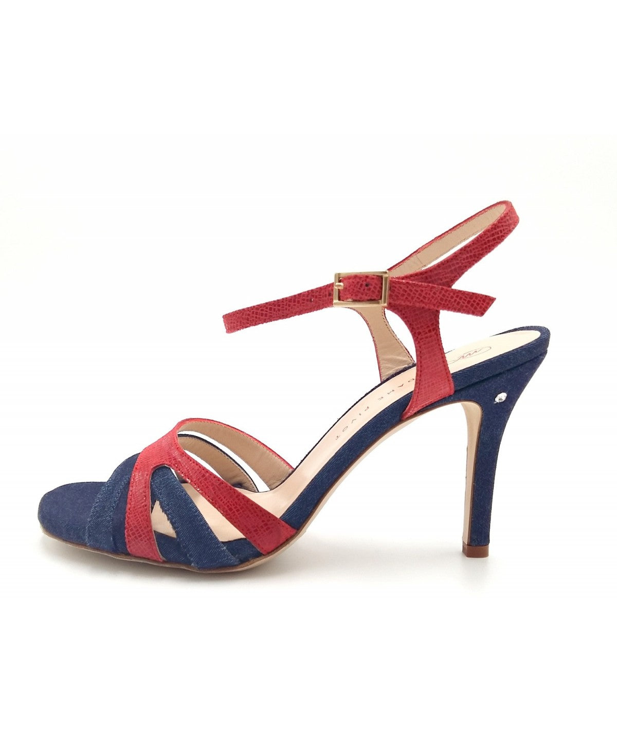 NORA Denim Leder Rot