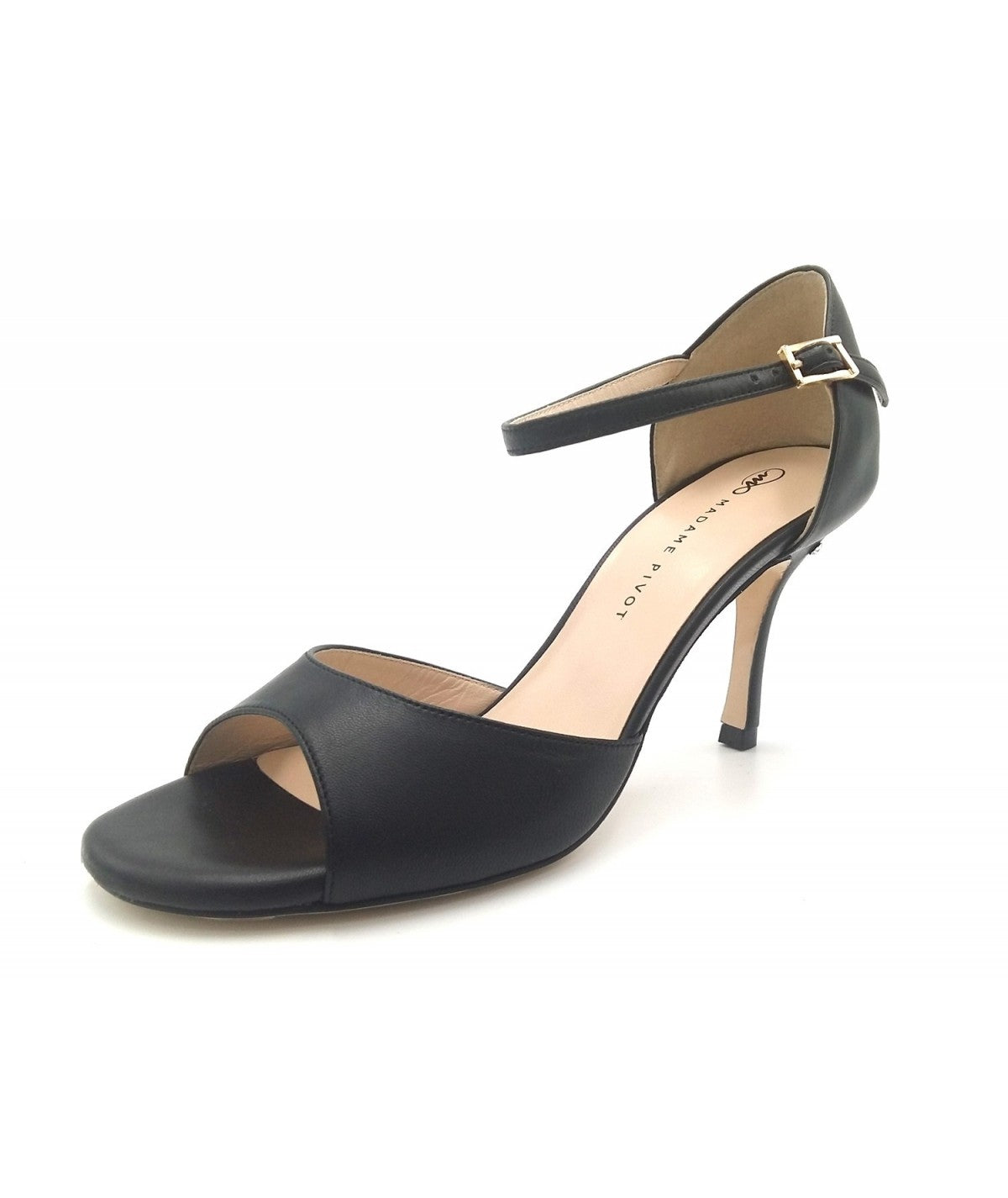 SOPHIE Glattleder Schwarz Riemen kurz