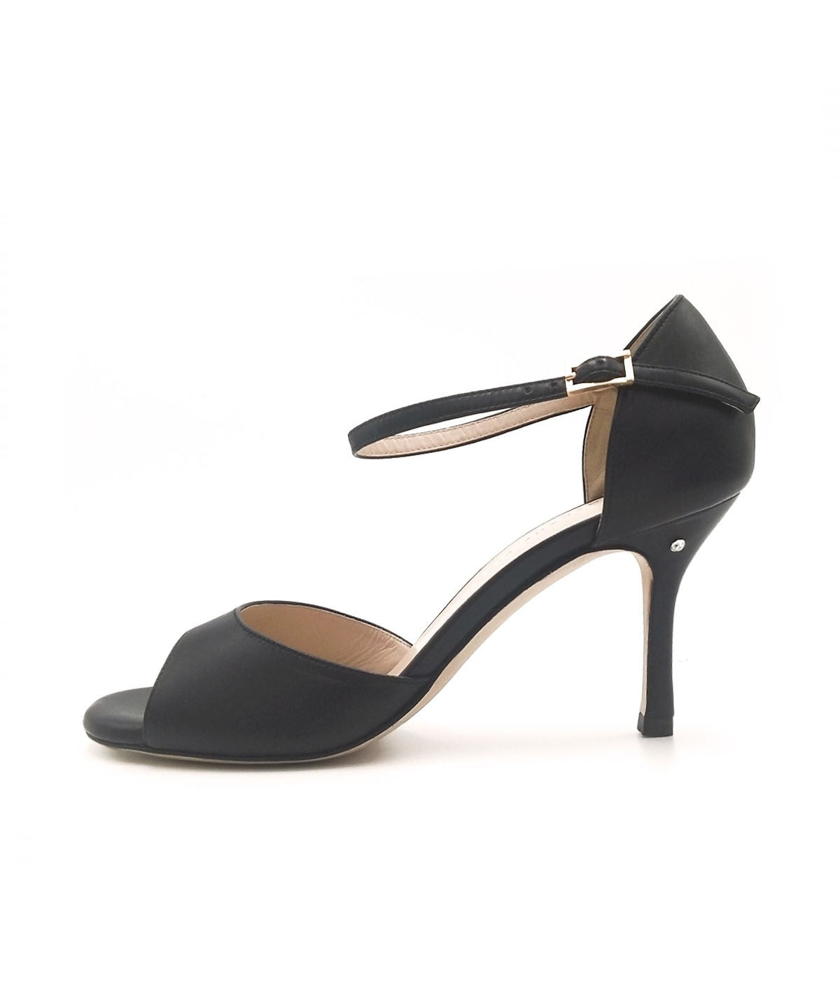 SOPHIE Glattleder Schwarz Riemen kurz