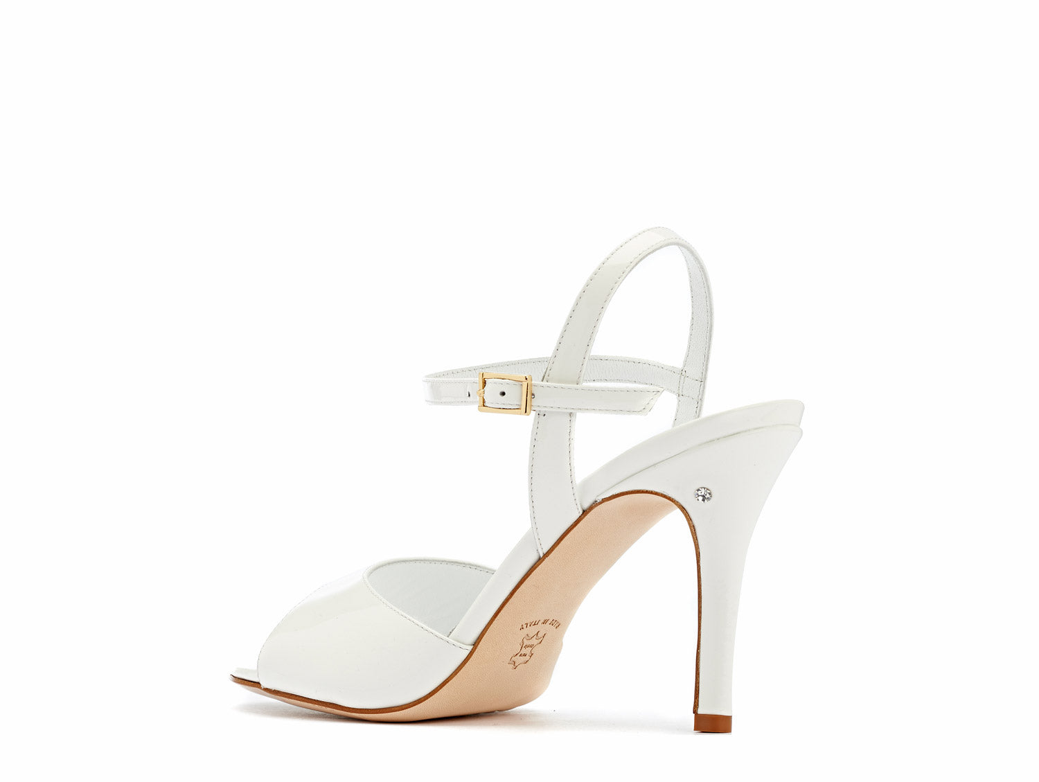 CHANEL Lackleder Weiss