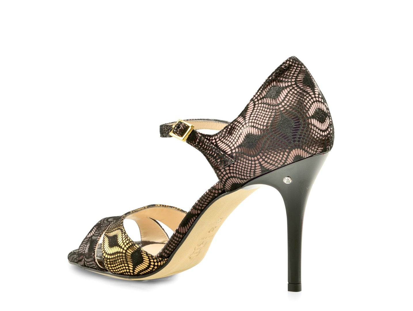 DENISE Camoscio Laminato Nero Bronzo