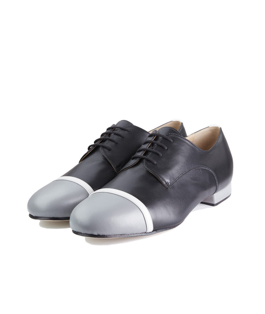DANNY Leder schwarz und grau