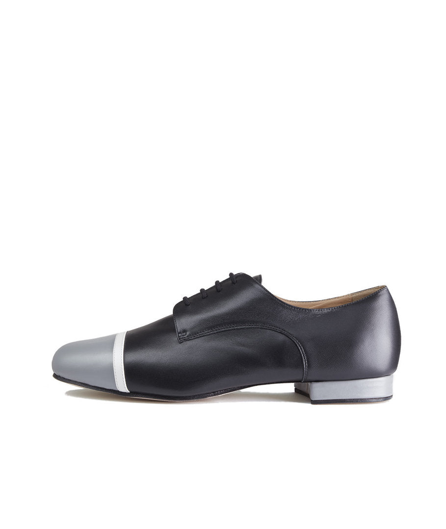 DANNY Leder schwarz und grau
