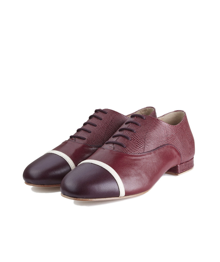 GAVIN Pelle Stampata Bordeaux