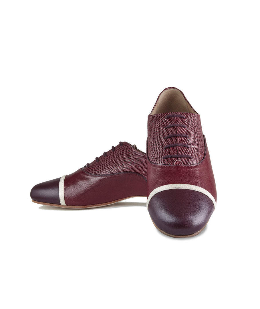 GAVIN Pelle Stampata Bordeaux