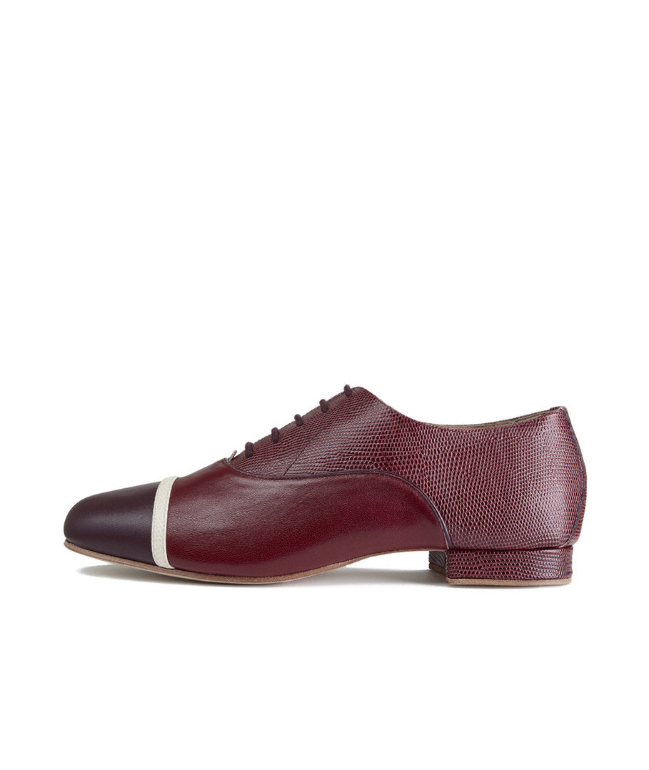 GAVIN Pelle Stampata Bordeaux
