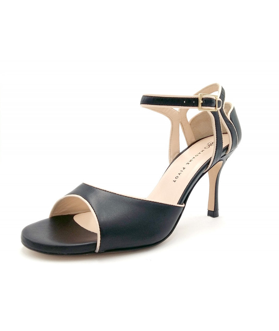 JASMINE Pelle Nera Profili Crema