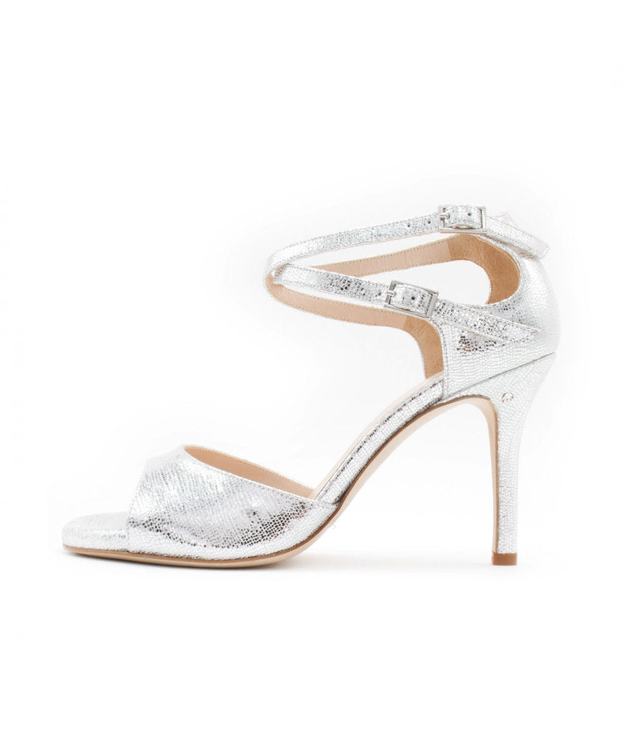 JOELLE Pelle Laminata Argento