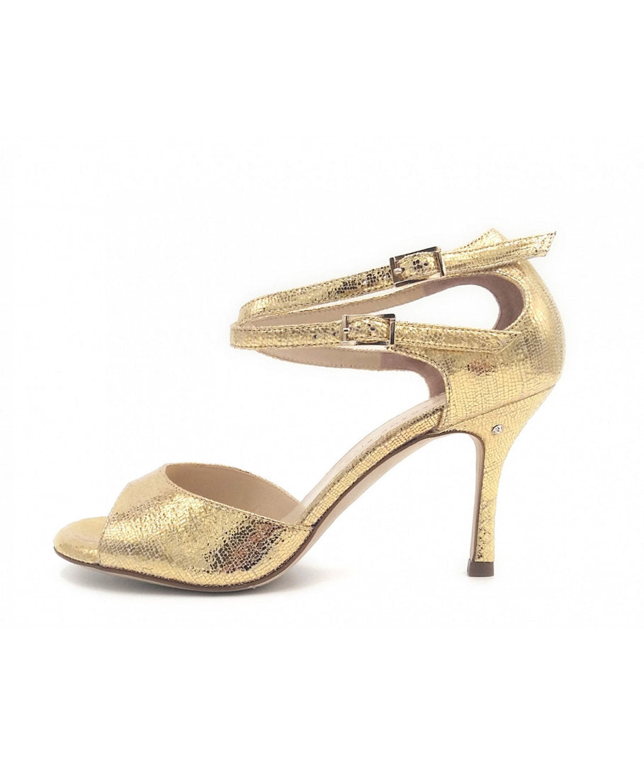 JOELLE Pelle Laminata Oro - Wildledersohle