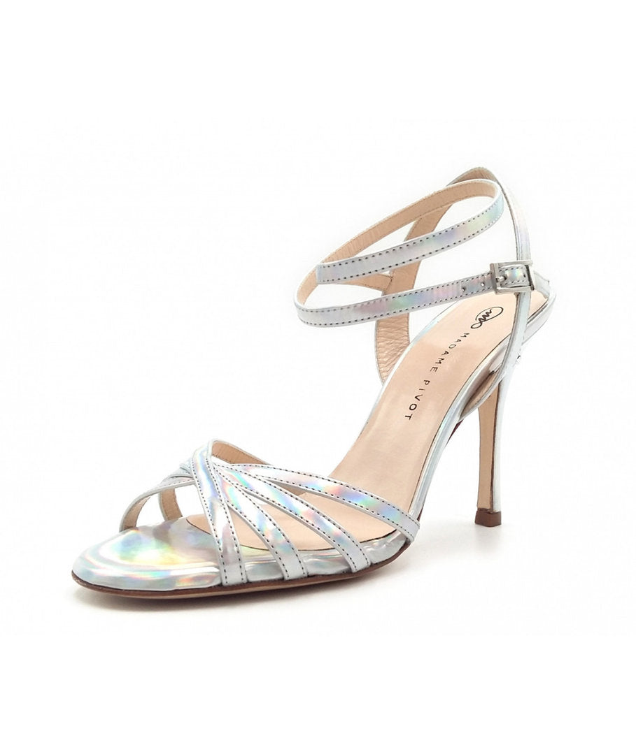 NADINE Laser Argento Wildledersohle