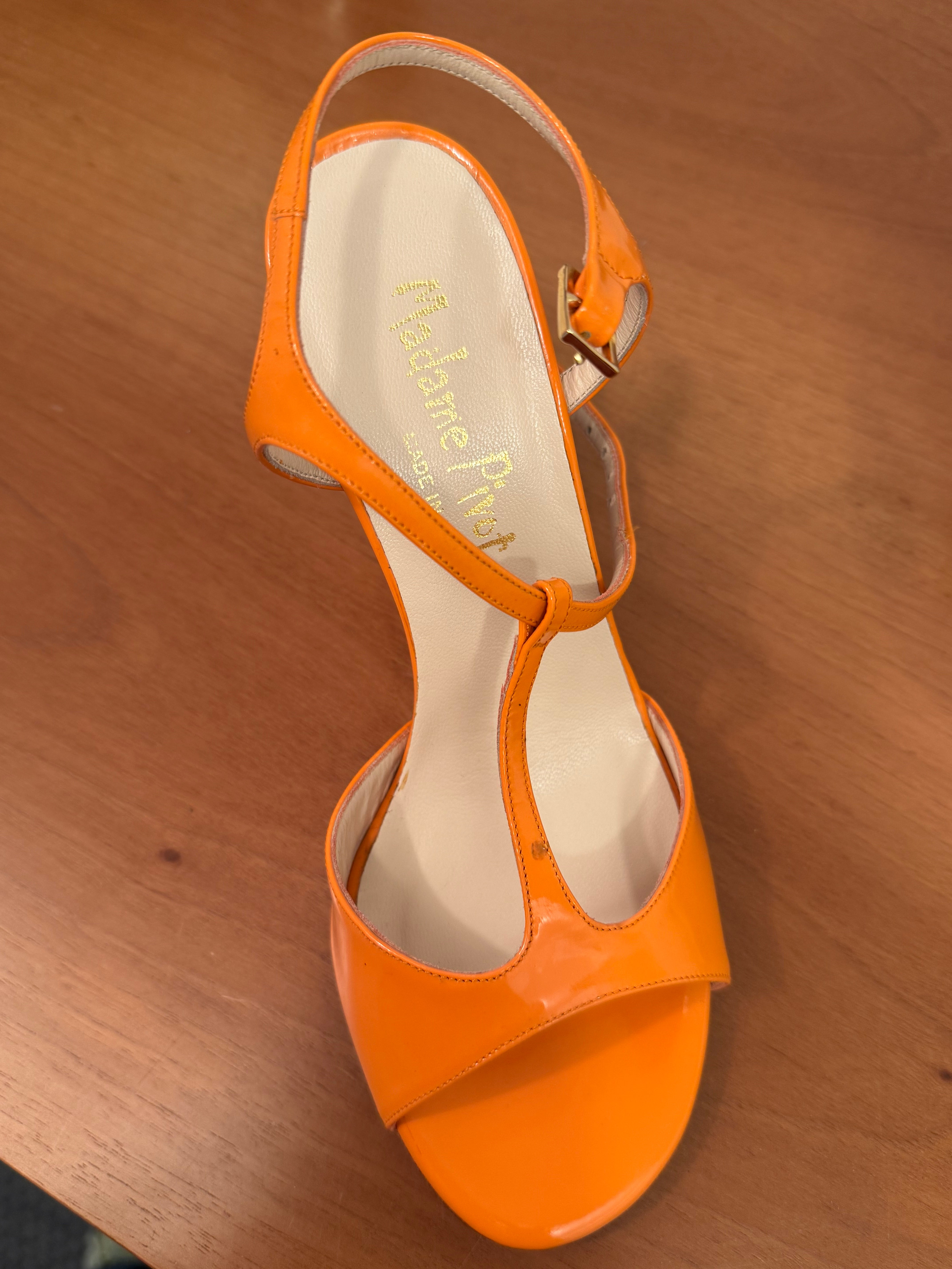 FEDRA Lackleder orange