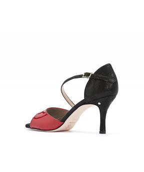CHARLOTTE Vernice Rossa Moiré Schwarz