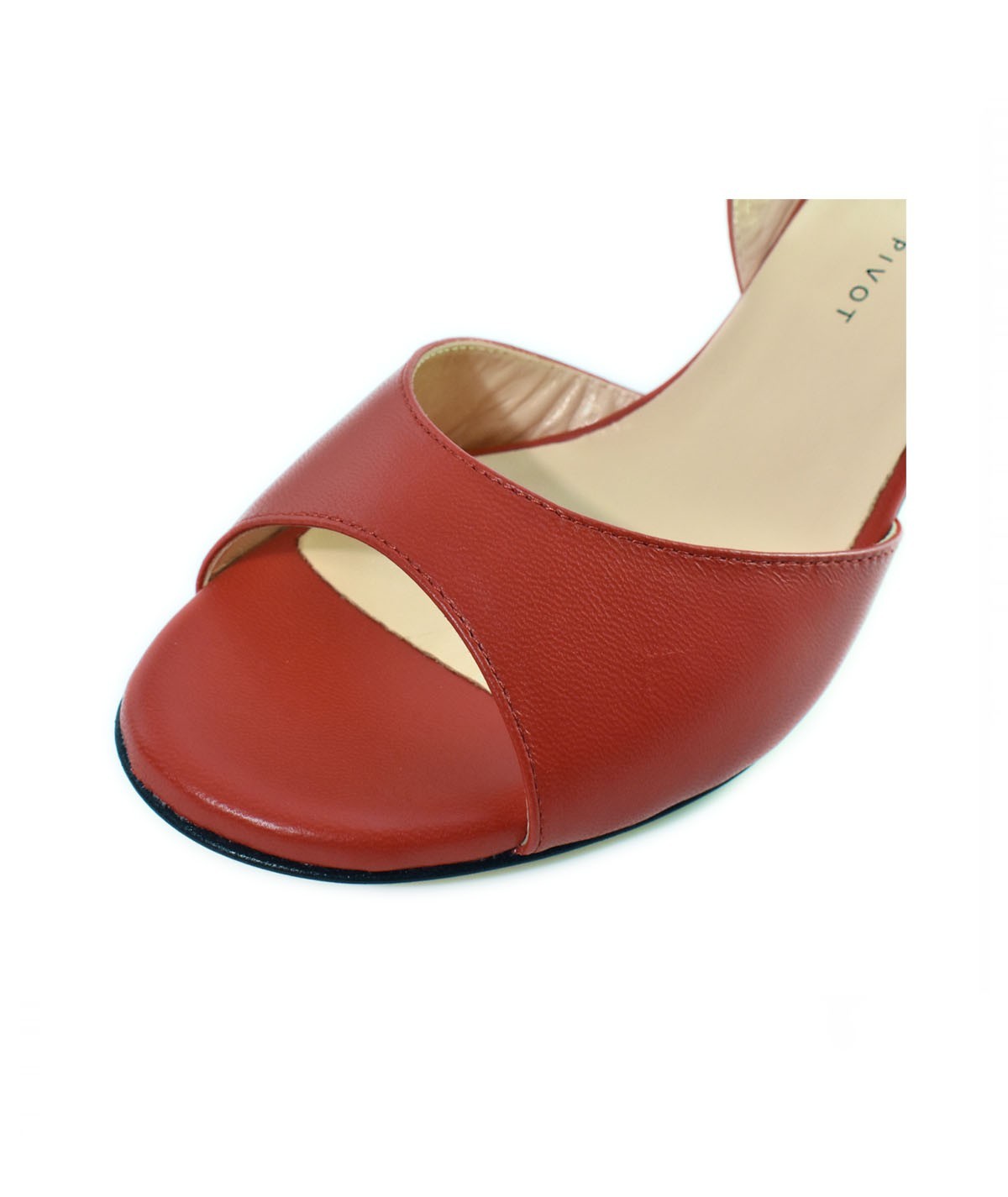 CHERIE T50 MM smooth leather red