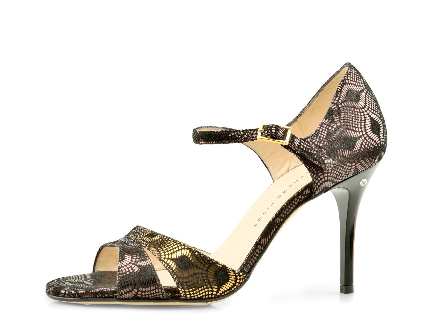 DENISE Camoscio Laminato Nero Bronzo