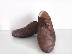 DERBIES Tessuto Cangiante Bronzo