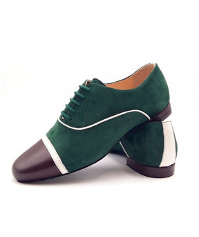 GAVIN Nabuk Verde Pelle Marrone
